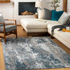 Allegro-Abstract  Blue Bleige Grey Modern Marble Living Dining Rug ALG2306