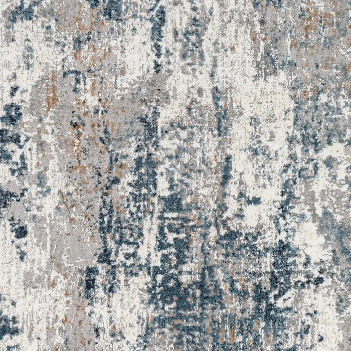 Allegro-Abstract  Blue Bleige Grey Modern Marble Living Dining Rug ALG2306