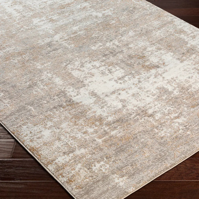 Allegro-Abstract  Beige Grey Modern Marble Living Dining Bedroom Rug ALG2313