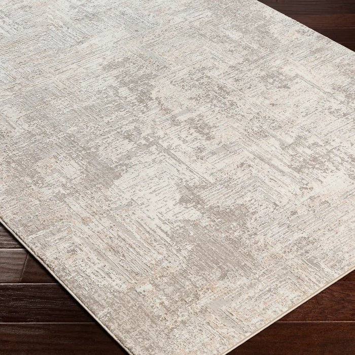 Allegro-Abstract  Beige Grey Modern Marble Living Dining Bedroom Rug ALG2320