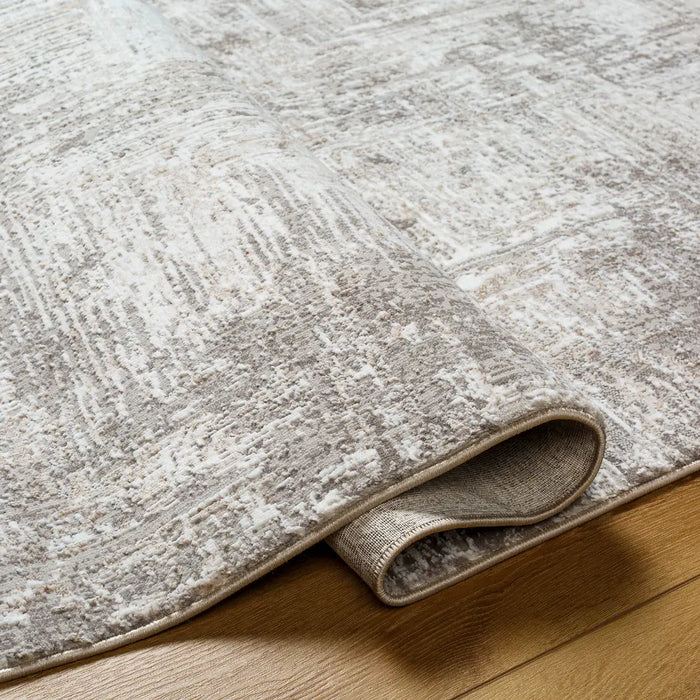 Allegro-Abstract  Beige Grey Modern Marble Living Dining Bedroom Rug ALG2320
