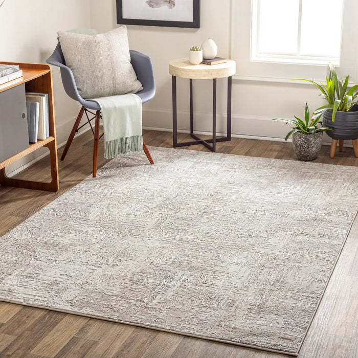 Allegro-Abstract  Beige Grey Modern Marble Living Dining Bedroom Rug ALG2320