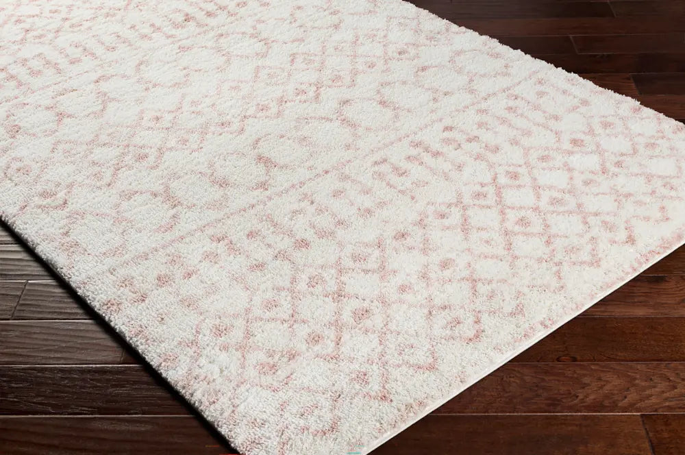 SAANJH Shaggy Global Plush Pile Pale Pink Rug