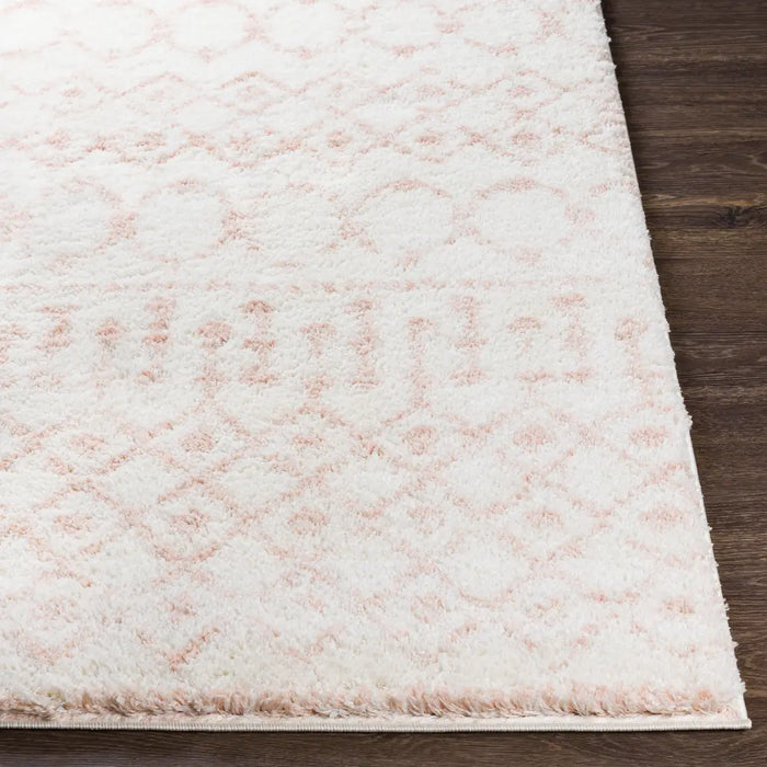 SAANJH Shaggy Global Plush Pile Pale Pink Rug
