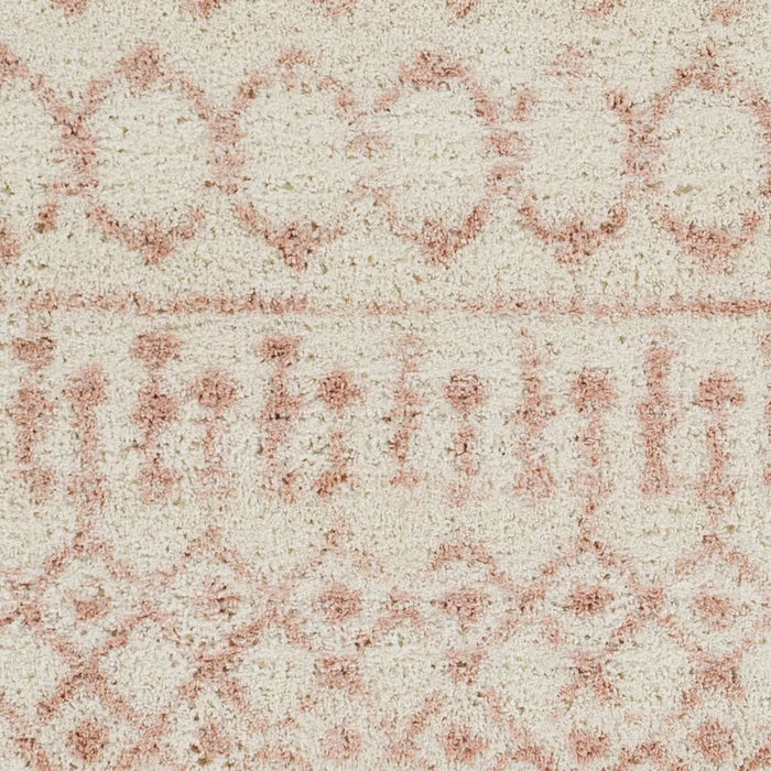 SAANJH Shaggy Global Plush Pile Pale Pink Rug