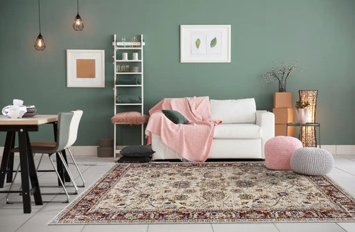 Mastercraft alhambra 6549a ivory Ivory, Red Living Room  Rug.