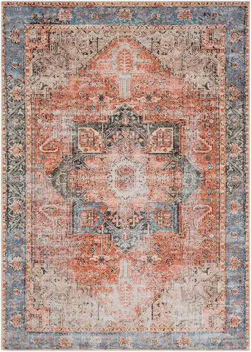 LANA Machine Washable Traditionnal Boho Brown/Tan/Ivory Rug