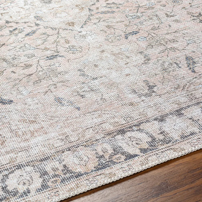 INDIGO Machine Washable Traditionnal Boho Blush Rug