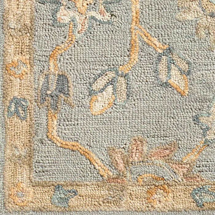 Arnold Hand Tufted Grey Beige Pink Wool Traditional Boho Living Dining Bedroom AOD2303 Rug