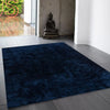 Asiatic milo navy Navy Living Room Shaggy Rug.