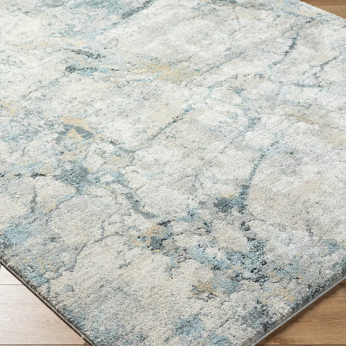 Avellino Abstract Grey Blue Beige Modern Marble High Pile Living Dining Bedroom AVL2307 Rug
