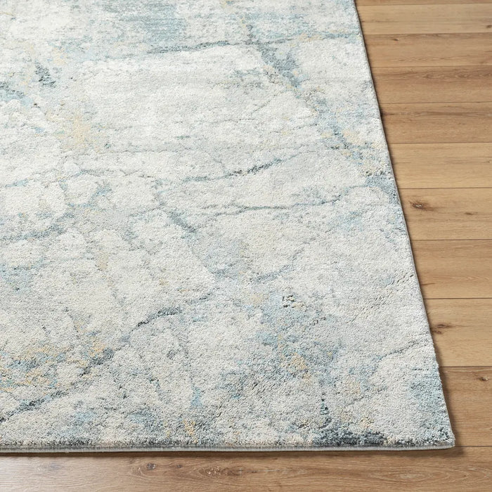 Avellino Abstract Grey Blue Beige Modern Marble High Pile Living Dining Bedroom AVL2307 Rug