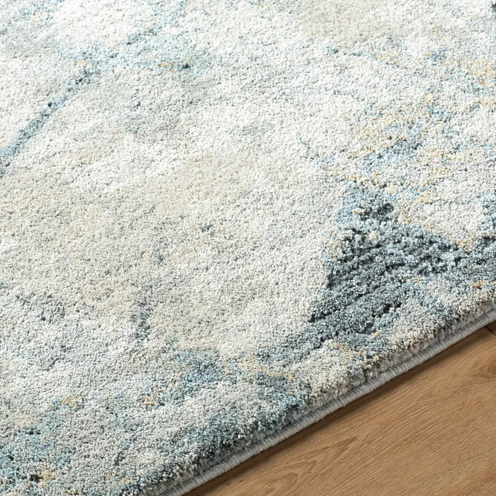 Avellino Abstract Grey Blue Beige Modern Marble High Pile Living Dining Bedroom AVL2307 Rug