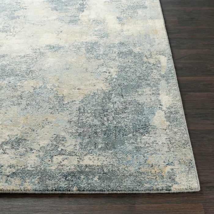 Avellino Abstract Blue Grey Beige Modern Marble High Pile Living Dining Bedroom AVL2311 Rug