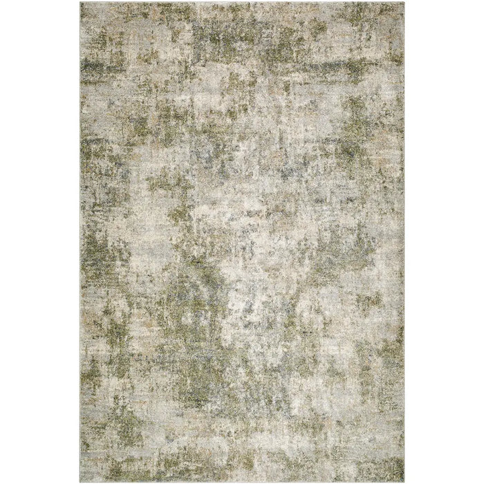 Avellino Abstract Green Grey Beige Modern Marble High Pile Living Dining Bedroom Rug AVL2336