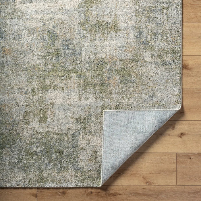 Avellino Abstract Green Grey Beige Modern Marble High Pile Living Dining Bedroom Rug AVL2336
