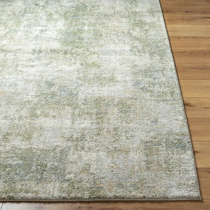 Avellino Abstract Green Grey Beige Modern Marble High Pile Living Dining Bedroom Rug AVL2336