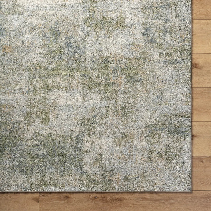 Avellino Abstract Green Grey Beige Modern Marble High Pile Living Dining Bedroom Rug AVL2336