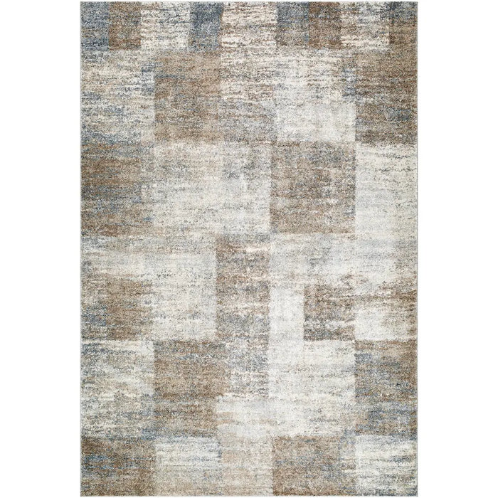 Avellino Modern Brown Grey Blue Graphic High Pile Living Dining Bedroom AVL2342 Rug