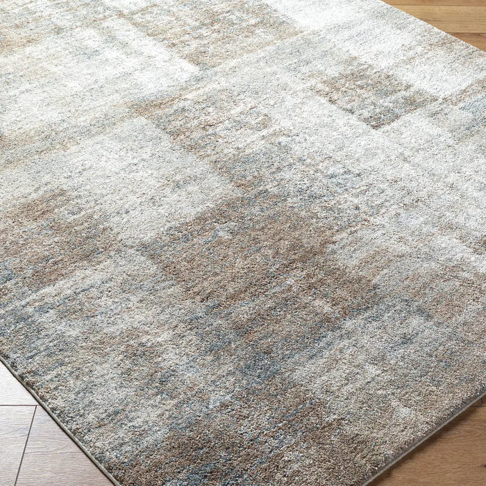 Avellino Modern Brown Grey Blue Graphic High Pile Living Dining Bedroom AVL2342 Rug