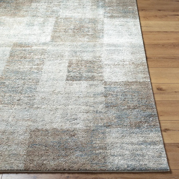 Avellino Modern Brown Grey Blue Graphic High Pile Living Dining Bedroom AVL2342 Rug