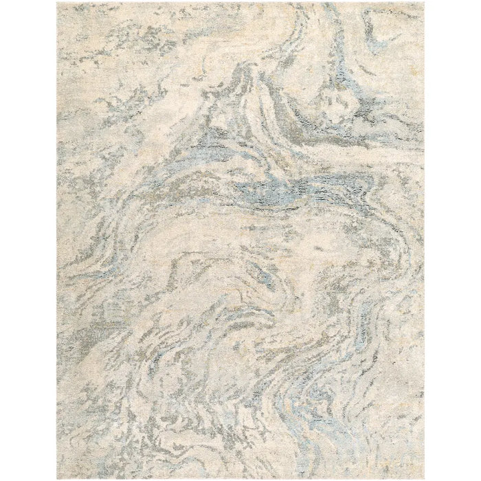 Avellino Abstract Beige Grey Blue Modern Marble High Pile Living Dining Bedroom AVL2349 Rug