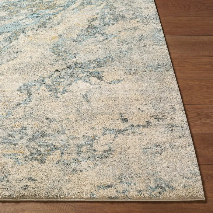 Avellino Abstract Beige Grey Blue Modern Marble High Pile Living Dining Bedroom AVL2349 Rug