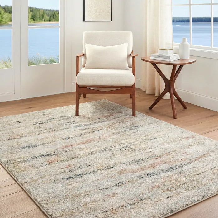Avellino Abstract Beige Grey Blue Modern Marble High Pile Living Dining Bedroom AVL2350 Rug