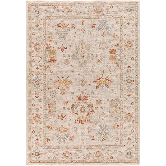 Livabliss Savarde Vintage Traditional Oriental Boho Light Beige Rug