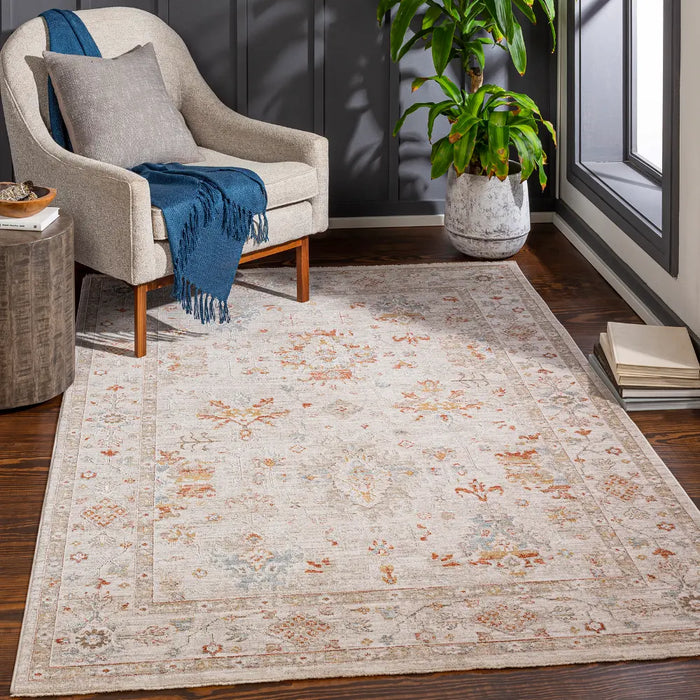 Savarde Livabliss Savarde Vintage Traditional Oriental Boho Light Beige Rug ...