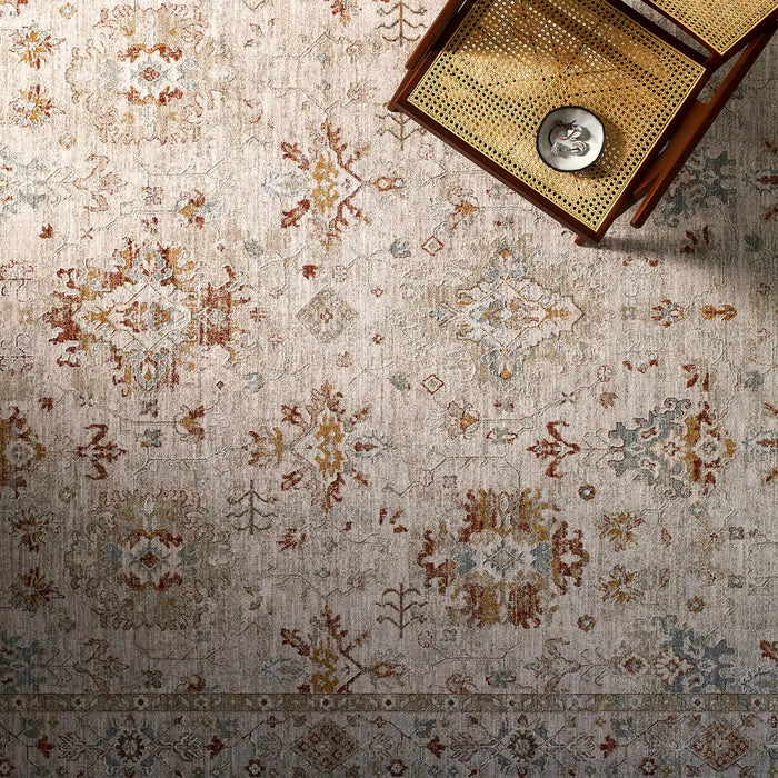Livabliss Savarde Vintage Traditional Oriental Boho Light Beige Rug
