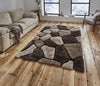 Think Rugs noble house pebbles 5858 beige brown Brown, Beige Living Room Shaggy Rug.