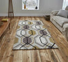 Think Rugs hk 7526 beige yellow Yellow, Beige   Rug.