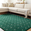 Brook Hand Tufted Green Beige Wool Modern Living Dining Bedroom BKO2333 Rug