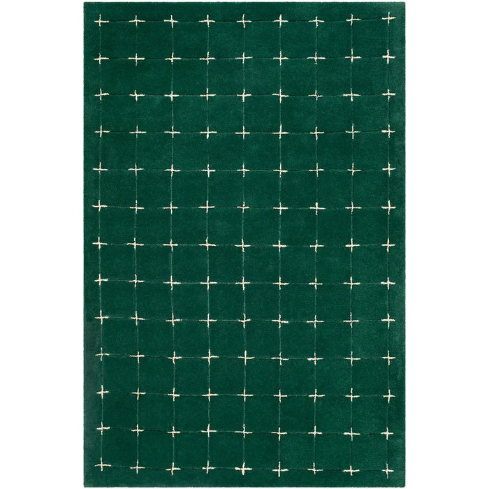 Brook Hand Tufted Green Beige Wool Modern Living Dining Bedroom BKO2333 Rug