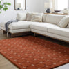 Brook Hand Tufted Terracotta Beige Wool Modern Living Dining Bedroom BKO2334 Rug