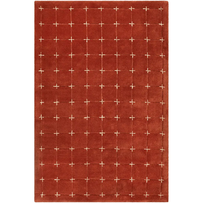 Brook Hand Tufted Terracotta Beige Wool Modern Living Dining Bedroom BKO2334 Rug