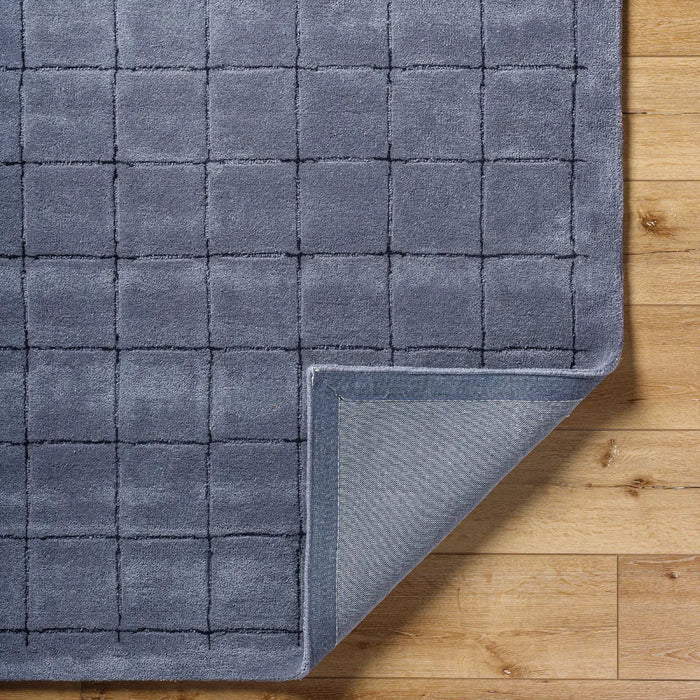 Brook Hand Tufted Grey Black Wool Modern Living Dining Bedroom BKO2335 Rug