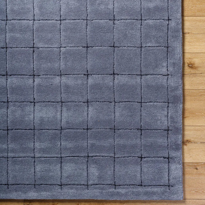 Brook Hand Tufted Grey Black Wool Modern Living Dining Bedroom BKO2335 Rug