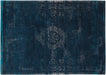 Louis de Poortere fading world blue night Blue Living Room Flat Weave Rug.