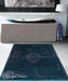 Louis de Poortere fading world blue night Blue Living Room Flat Weave Rug.