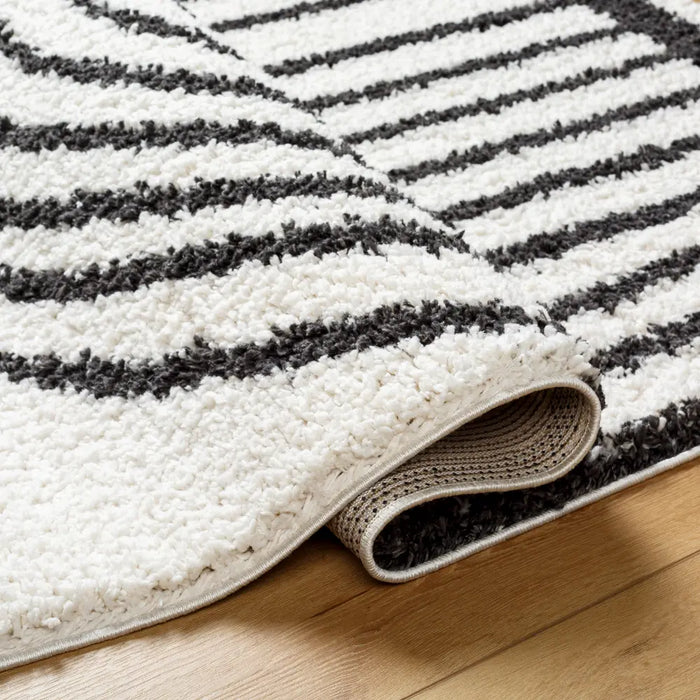 PIHU Shaggy Global Plush Pile Medium Grey Rug
