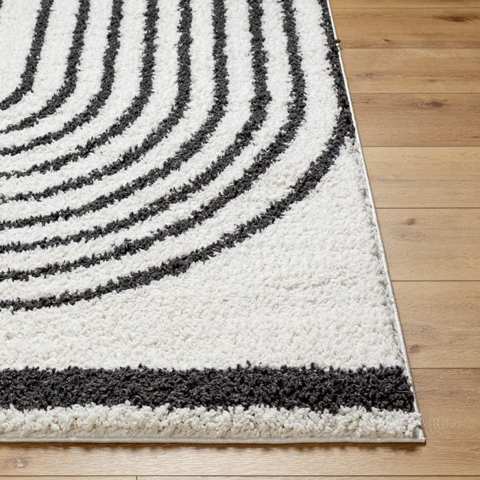 PIHU Shaggy Global Plush Pile Medium Grey Rug