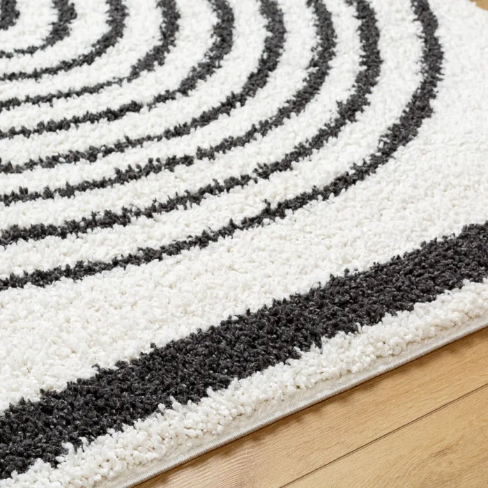 PIHU Shaggy Global Plush Pile Medium Grey Rug