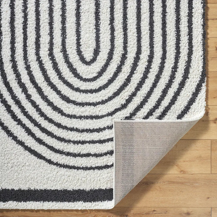 PIHU Shaggy Global Plush Pile Medium Grey Rug