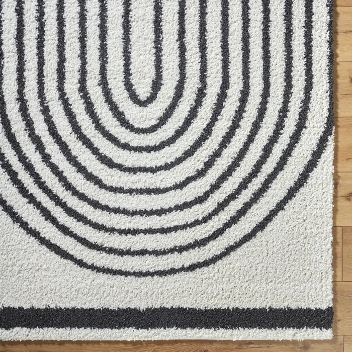 PIHU Shaggy Global Plush Pile Medium Grey Rug