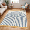 PIHU Shaggy Global Plush Pile Dark Blue Rug