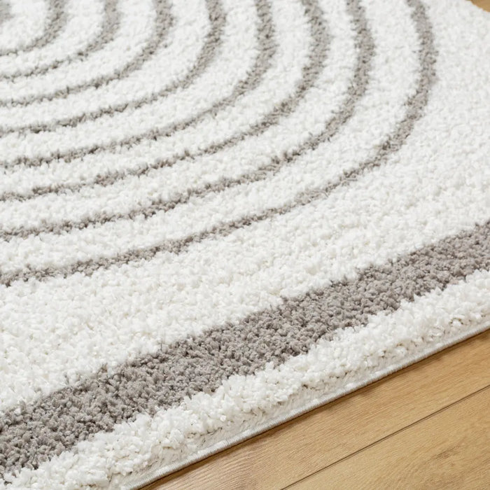 PIHU Shaggy Global Plush Pile Light Grey Rug