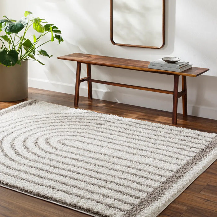 PIHU Shaggy Global Plush Pile Light Grey Rug