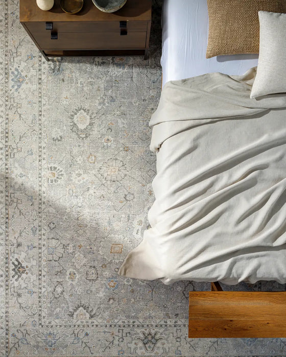 RAVEENA Becki Owens x Livabliss Vintage Traditional Oriental Boho Light Grey Rug